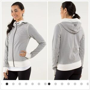 Lululemon Bliss Break Hoodie Wagon Stripe Angel Wing Soot Light / Angel Wing